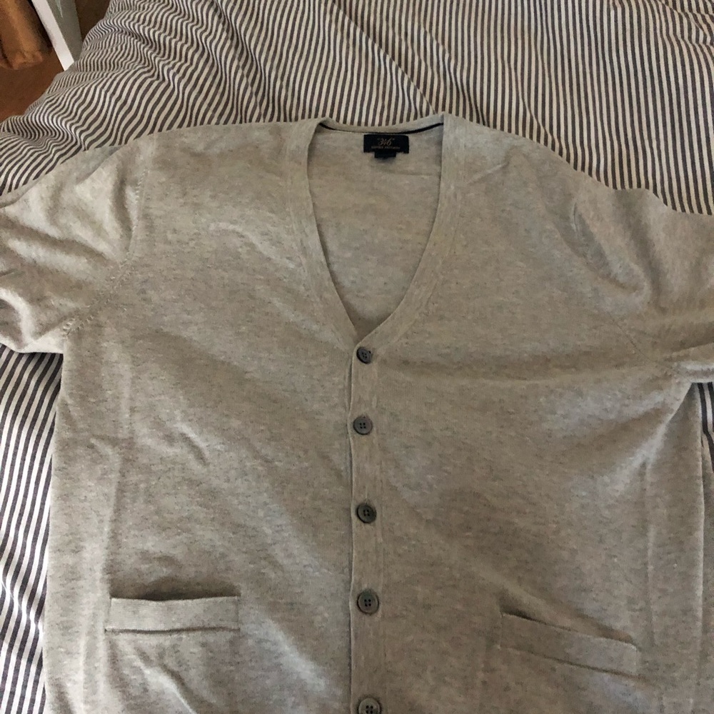 Brooks Brothers Gray Cardigan-Large